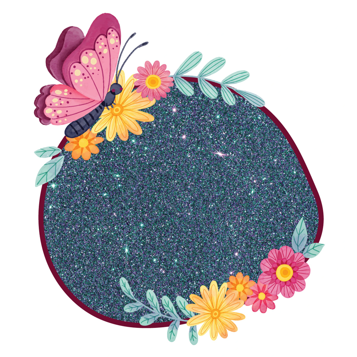 Purple Green Glitter