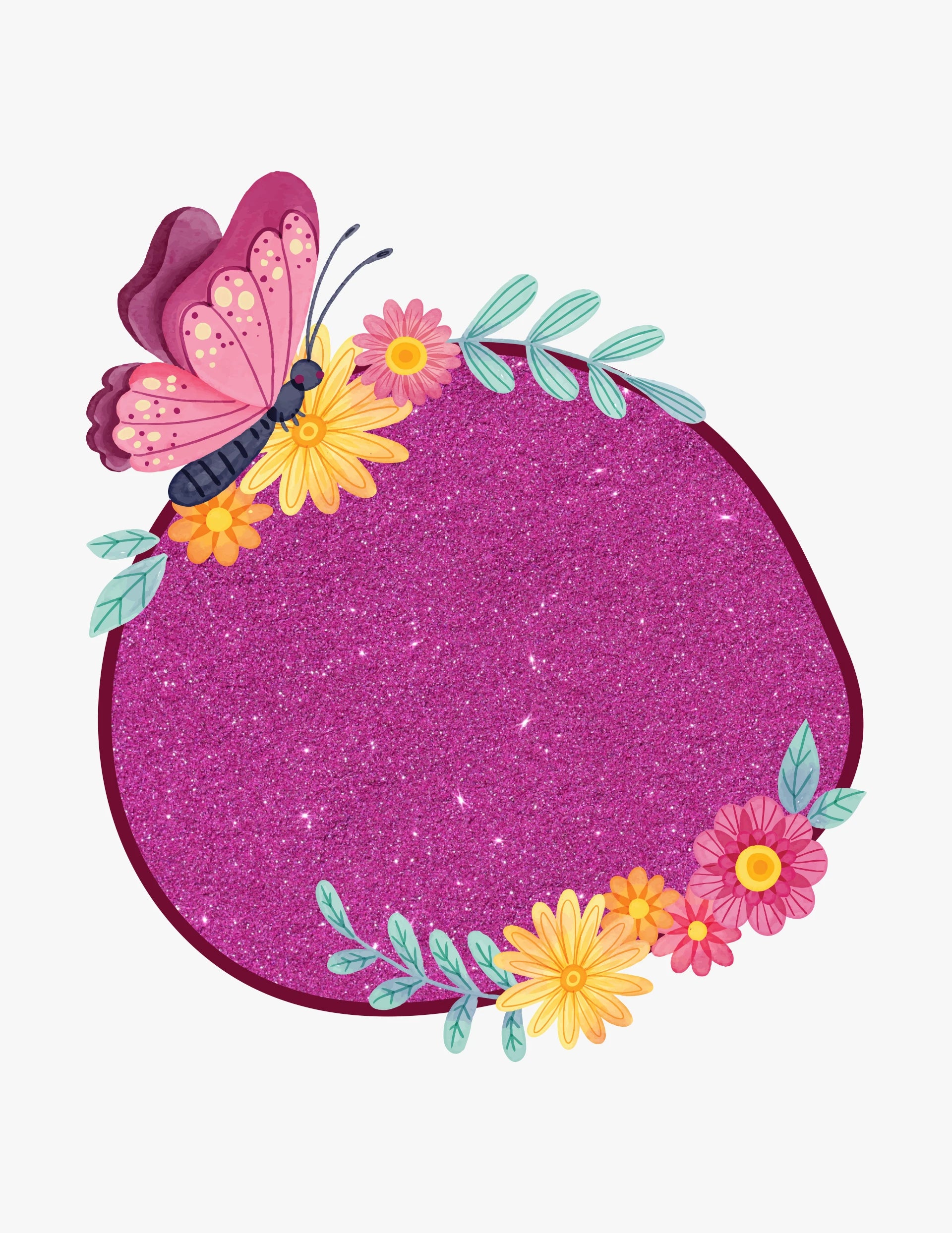 Close-up of berry-toned Purple Red glitter