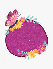 Close-up of berry-toned Purple Red glitter