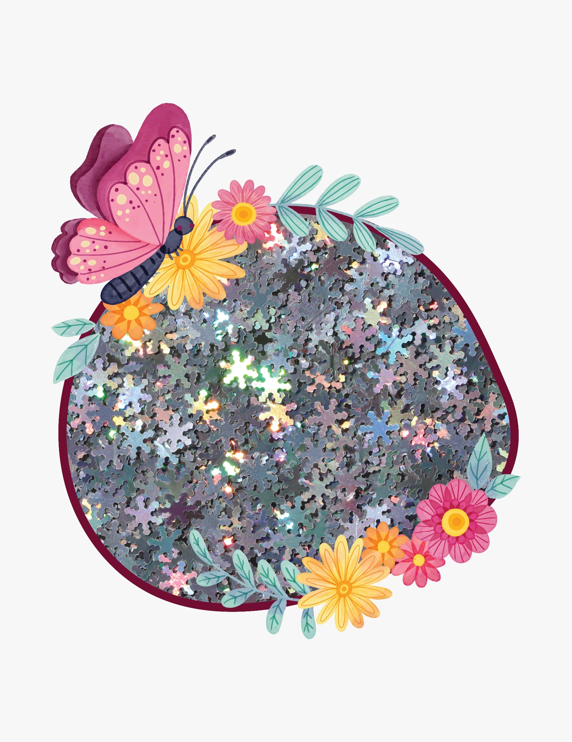 Snowflake Shaped Glitter for Winter Cards and Resin Art