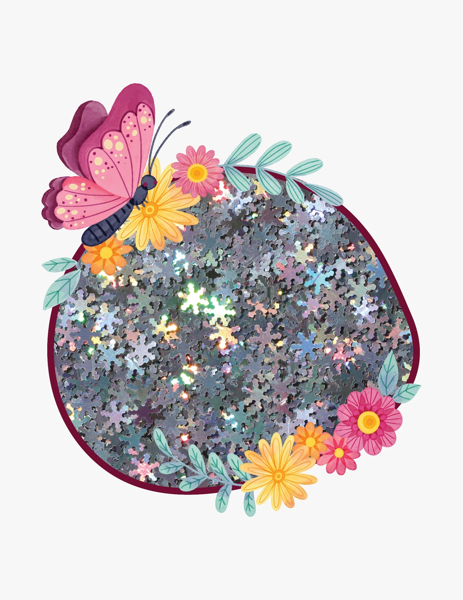 Snowflake Shaped Glitter for Winter Cards and Resin Art