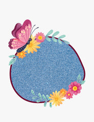 Close-up of pale icy blue glitter
