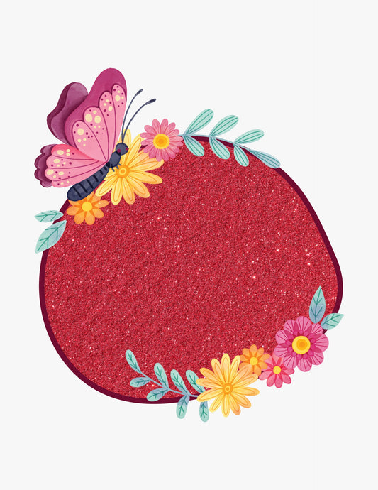 Close up of Wine Red 1/360 mm craft glitter in refill bag
